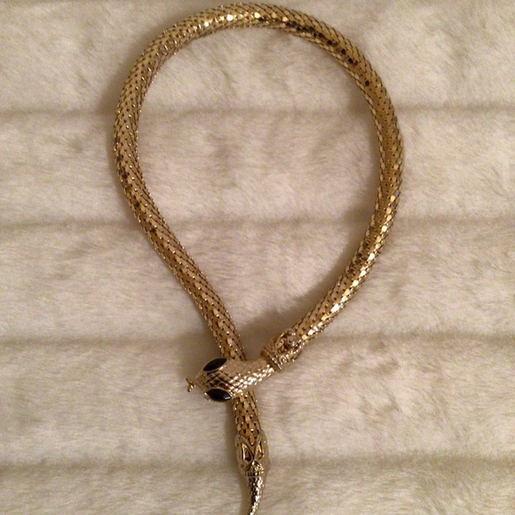 Vintage Jewelry Vintage Gold Snake Necklace Poshmark